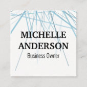 Abstracte lijnen vierkante visitekaartje (Voorkant)