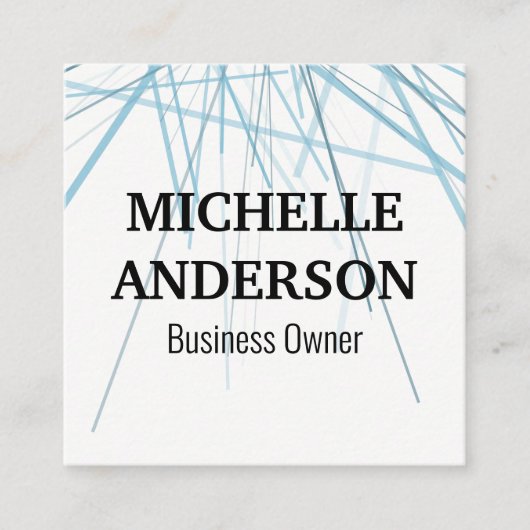 Abstracte lijnen vierkante visitekaartje (Voorkant)