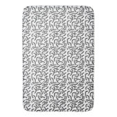 Abstracte lijnen voor zwart en wit badmat (Voorkant Verticaal)