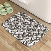 Abstracte lijnen voor zwart en wit badmat