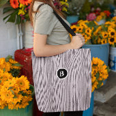 Abstracte lijnen voor zwart en wit tote bag