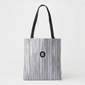 Abstracte lijnen voor zwart en wit tote bag (Voorkant)