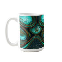 Abstracte lijnen Zwart Goud Turquoise Art