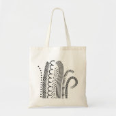 Abstracte lijnen - zwart tote bag (Voorkant)