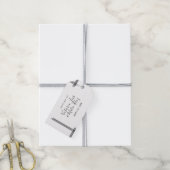 Abstracte Lijnen Zwart Wit Modern Trouwen Cadeaulabel (Met Touw)