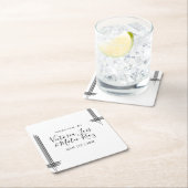 Abstracte lijnen Zwart Witte Moderne Trouw Kartonnen Onderzetters (Insitu)