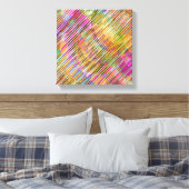 Abstracte lijnenkunst canvas afdruk (Insitu (Slaapkamer))