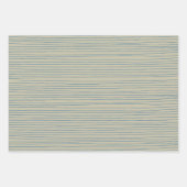 Abstracte lijnenpatroon blauw en taupe inpakpapier vel (Voorkant 3)