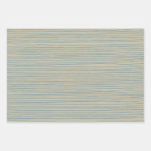 Abstracte lijnenpatroon blauw en taupe inpakpapier vel (Voorkant)