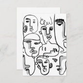 Abstracte lijnkunst, Abstracte vlakken tekenen Bedankkaart (Voorkant / Achterkant)