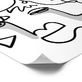 Abstracte lijnkunst, Abstracte vlakken tekenen Poster (Hoek)