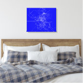Abstracte lijnkunst canvas afdruk (Insitu (Slaapkamer))