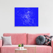 Abstracte lijnkunst canvas afdruk (Insitu (Woonkamer))