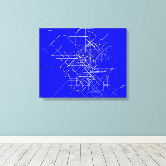 Abstracte lijnkunst canvas afdruk (Insitu (Houten vloer))