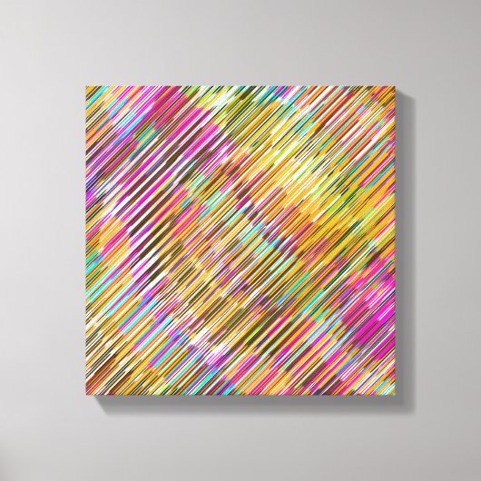 Abstracte Lijnkunst Canvas Afdruk (Voorkant)