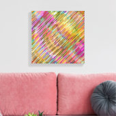 Abstracte Lijnkunst Canvas Afdruk (Insitu (Woonkamer))