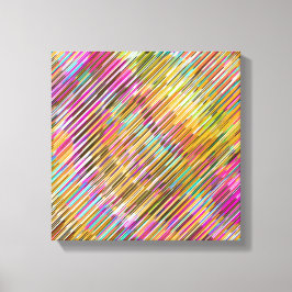 Abstracte Lijnkunst Canvas Afdruk