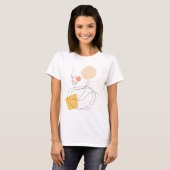 Abstracte Lijnkunst Gezicht Tee – Minimalistische T-shirt (Voorkant volledig)