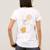 Abstracte Lijnkunst Gezicht Tee – Minimalistische T-shirt (Achterkant)