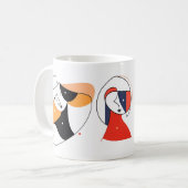 Abstracte lijnkunst koffiemok (Voorkant links)