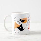Abstracte lijnkunst koffiemok (Links)