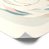 Abstracte lijnkunst op wit poster (Hoek)