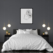 Abstracte lijnkunst poster