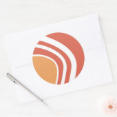 Abstracte lijnkunst ronde sticker (Envelop)