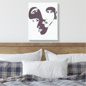 Abstracte lijnkunst van het Cubisme van de hedenda Canvas Afdruk (Insitu (Slaapkamer))