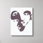 Abstracte lijnkunst van het Cubisme van de hedenda Canvas Afdruk (Voorkant)