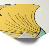 abstracte lijntekenfilmseam poster (Hoek)