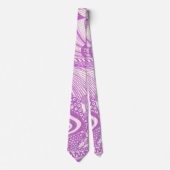 Abstracte lijntekening paarse violetstropdassen stropdas (Voorkant)