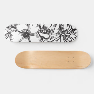Abstracte lijntekening persoonlijk skateboard