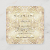 Abstracte lijst met mooiste leesobjecten vierkante visitekaartje (Achterkant)