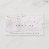 Abstracte Lila Borstel Waterverf Aanwijzing Visitekaartje (Voorkant)