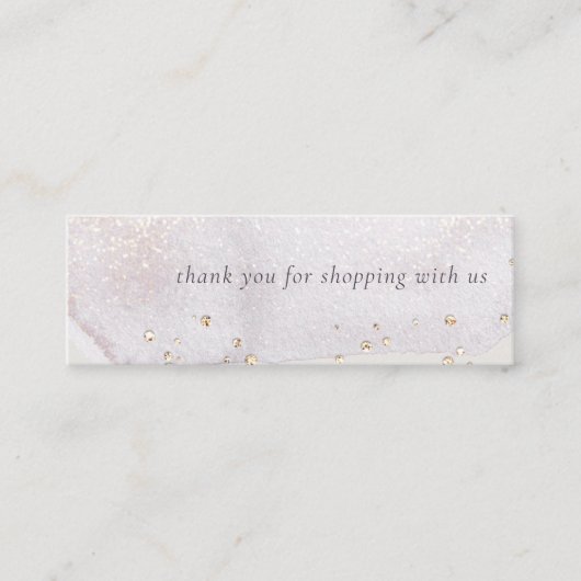 Abstracte Lila borstelstop Dank u voor Orde Mini Visitekaartje (Voorkant)