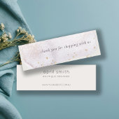 Abstracte Lila borstelstop Dank u voor Orde Mini Visitekaartje