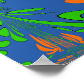 Abstracte Lilly Poster (Hoek)