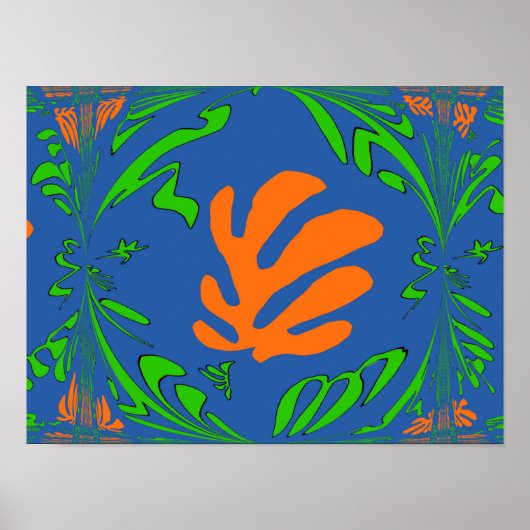 Abstracte Lilly Poster (Voorkant)