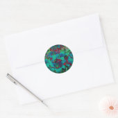 Abstracte Lily Flowers Ronde Sticker (Envelop)