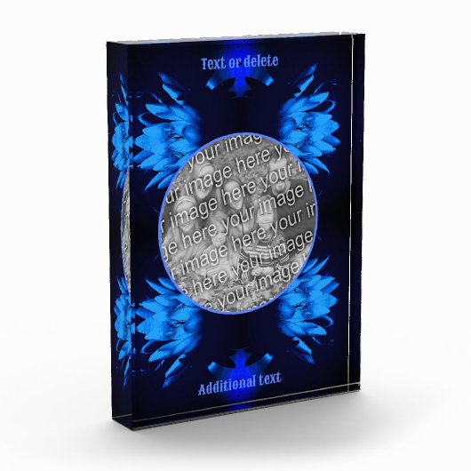 Abstracte Lily Lotus Flower Creëer Uw Eigen Fotoblokken (Links)