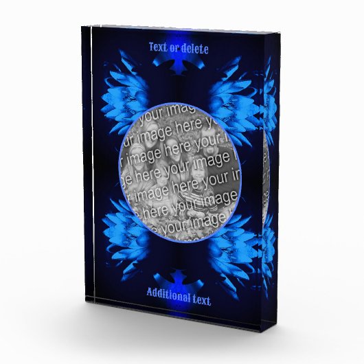 Abstracte Lily Lotus Flower Creëer Uw Eigen Fotoblokken (Rechts)