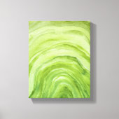 Abstracte Lime Green Agate II Waterverf Art Canvas Afdruk (Voorkant)