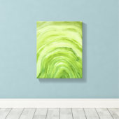 Abstracte Lime Green Agate II Waterverf Art Canvas Afdruk (Insitu (Houten vloer))