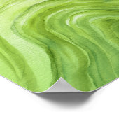 Abstracte Lime Green Agate II Waterverf Art Poster (Hoek)