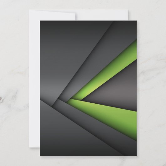 Abstracte Lime Green Black Boys Bash Birthday Part Kaart (Achterkant)