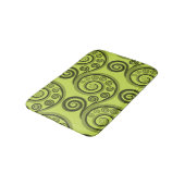 Abstracte Limoen-groene varenbladeren badmat (Gekanteld)