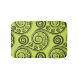 Abstracte Limoen-groene varenbladeren badmat