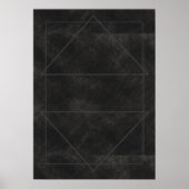 Abstracte Limoen met zwarte en grijze munt Poster (Voorkant)