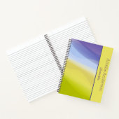 Abstracte limoengroene lavendelnaam Teacher Planne Notitieboek (Binnen)